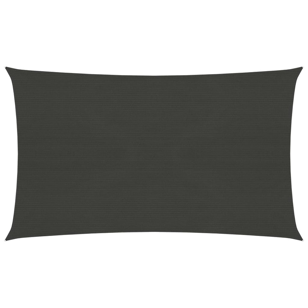 Voile toile d'ombrage parasol 160 g/m² pehd 3 x 6 m anthracite