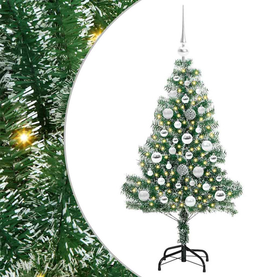 Arbre de noël artificiel floconné de neige avec lumière led
