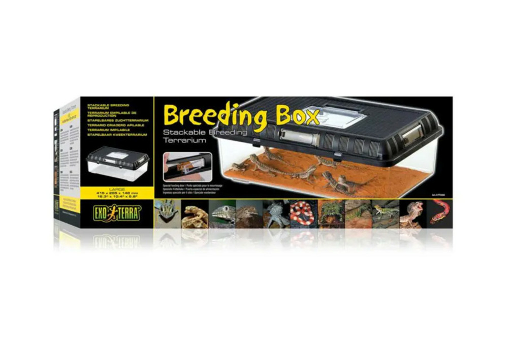 Boite d'élevage - breeding box - large - boîte de transport ou d'élevage pour reptiles (lézards, serpents, tortues), amphibiens