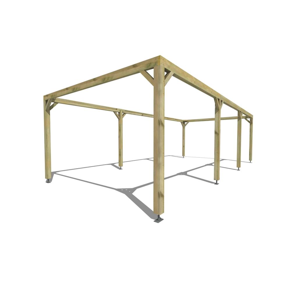 Pergola bois • 9m x 4m • indépendante • cadre simple • livraison comprise