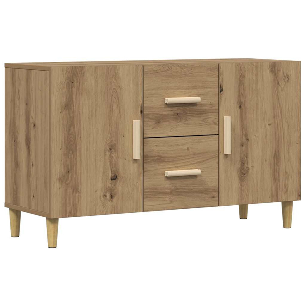 Buffet chêne artisanal 100x36x60 cm bois d'ingénierie