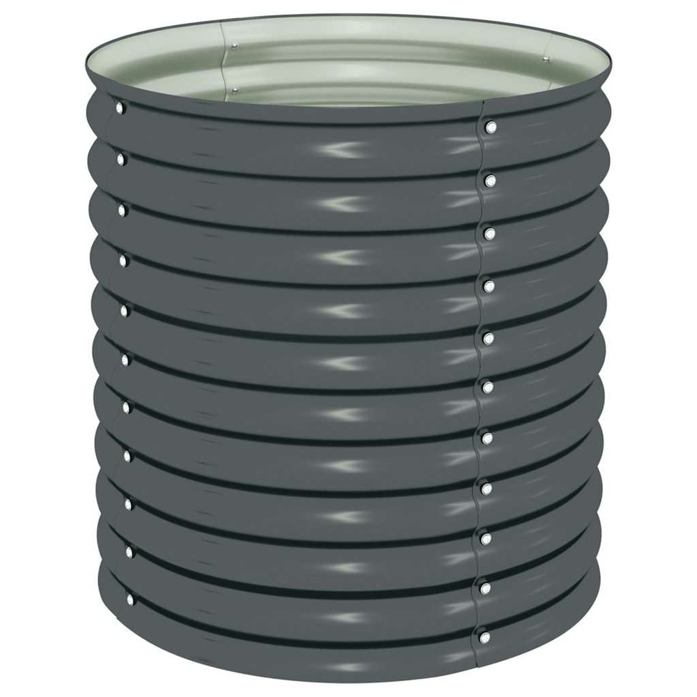 Lit surélevé de jardin 80x80x81 cm acier galvanisé gris