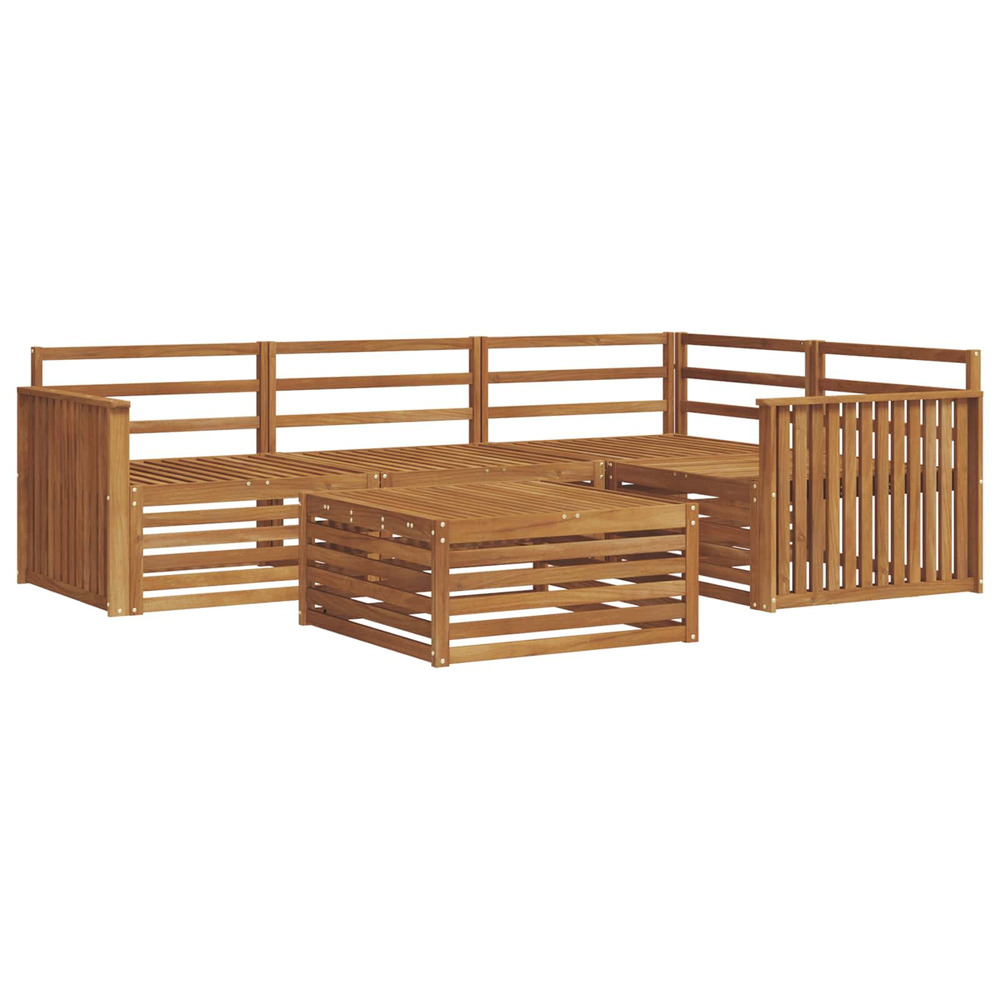 Ensemble de canapés d'extérieur 5 pcs naturel