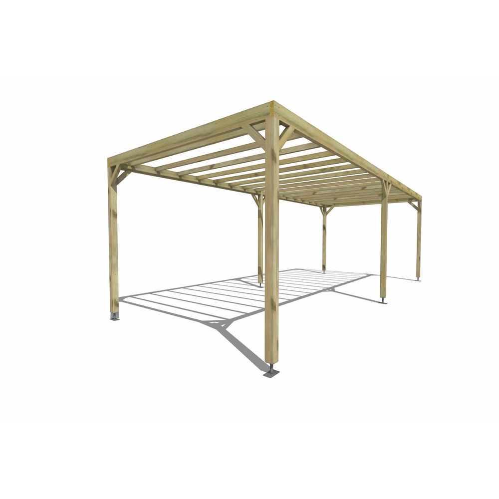 Pergola bois • 8m x 3m • indépendante • sens profondeur • livraison comprise