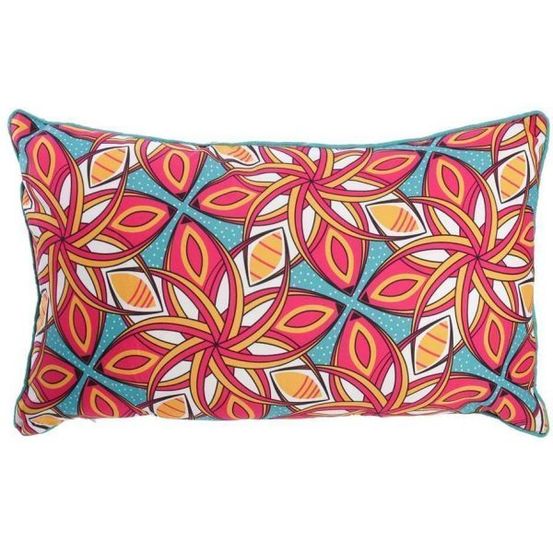 Coussin imprimé 30x50 cm wax wax rose