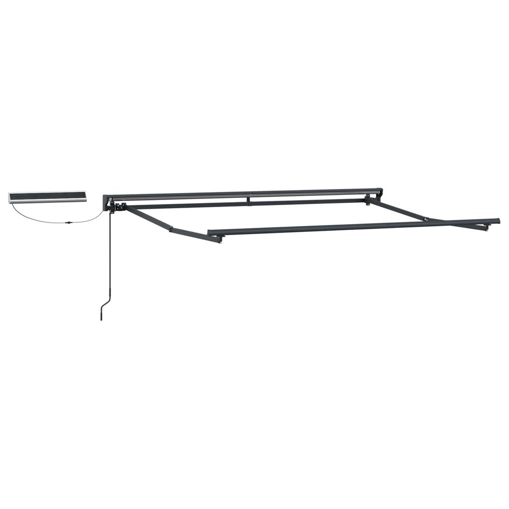 Cadre de store rétractable électrique anthracite 3 x 2 m acier