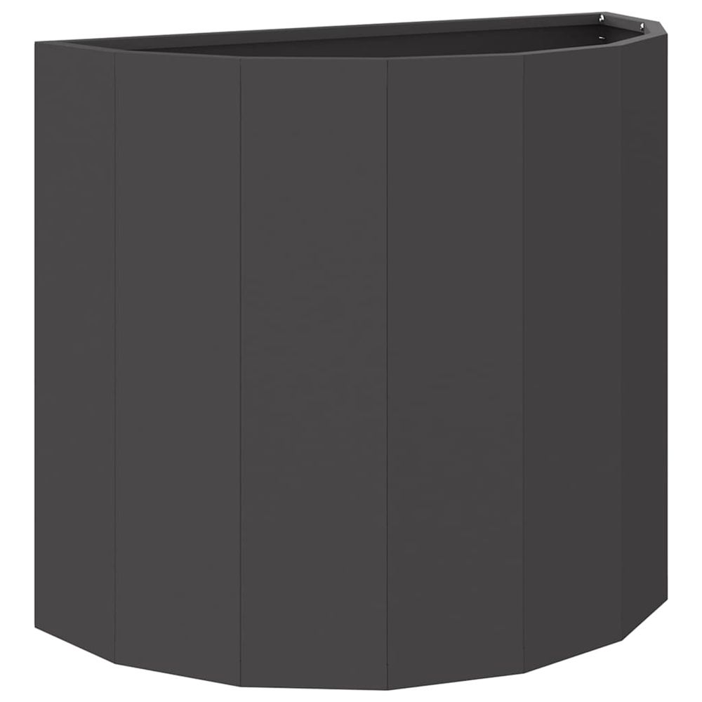 Jardinière d'extérieur noir 60 x 30 x 50 cm acier