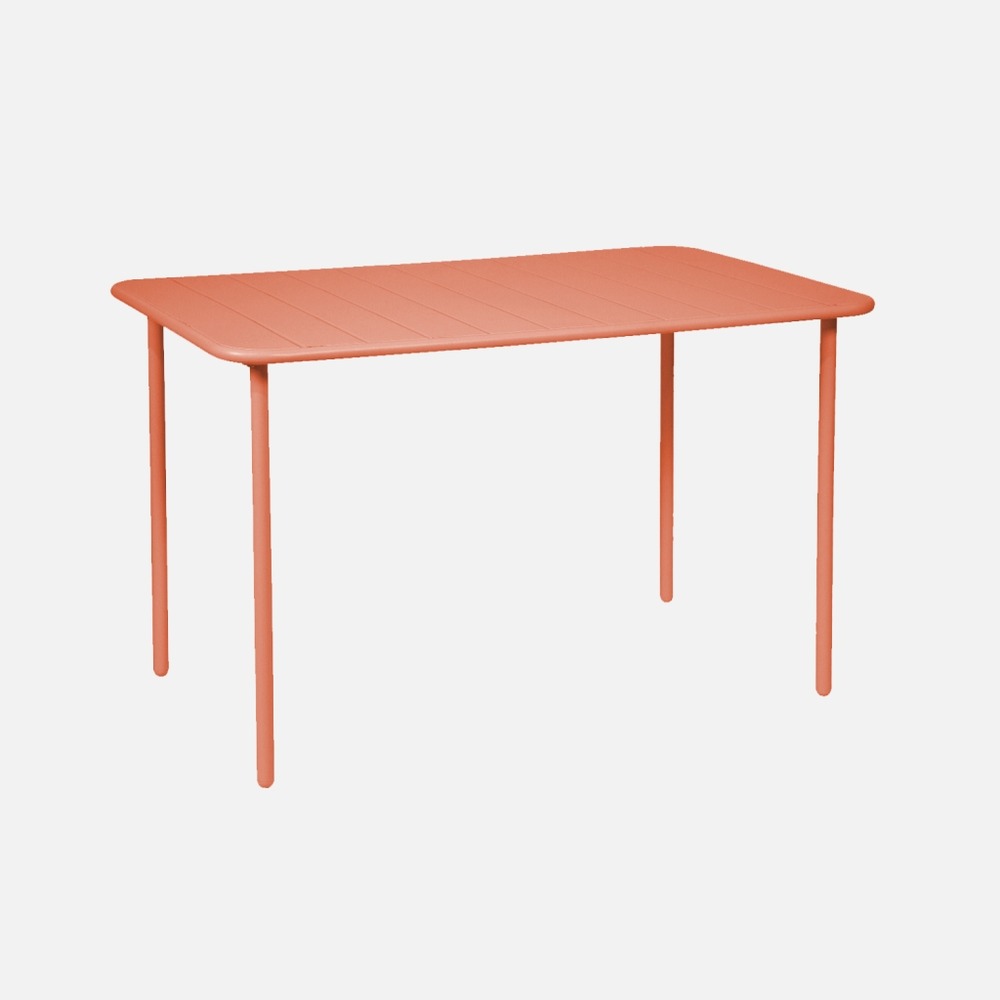 Table de jardin métal 4 places, amelia l 120 x 70 x 72,5cm