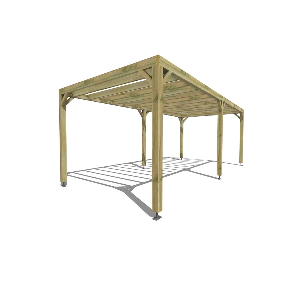 Pergola bois • 7m x 3m • indépendante • sens profondeur • livraison comprise