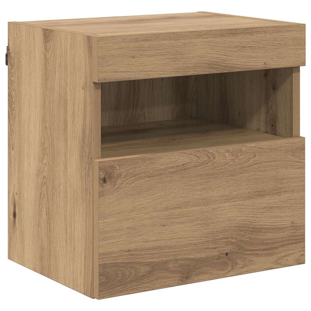 Meubles tv muraux 2 pc chêne artisanal bois d'ingénierie