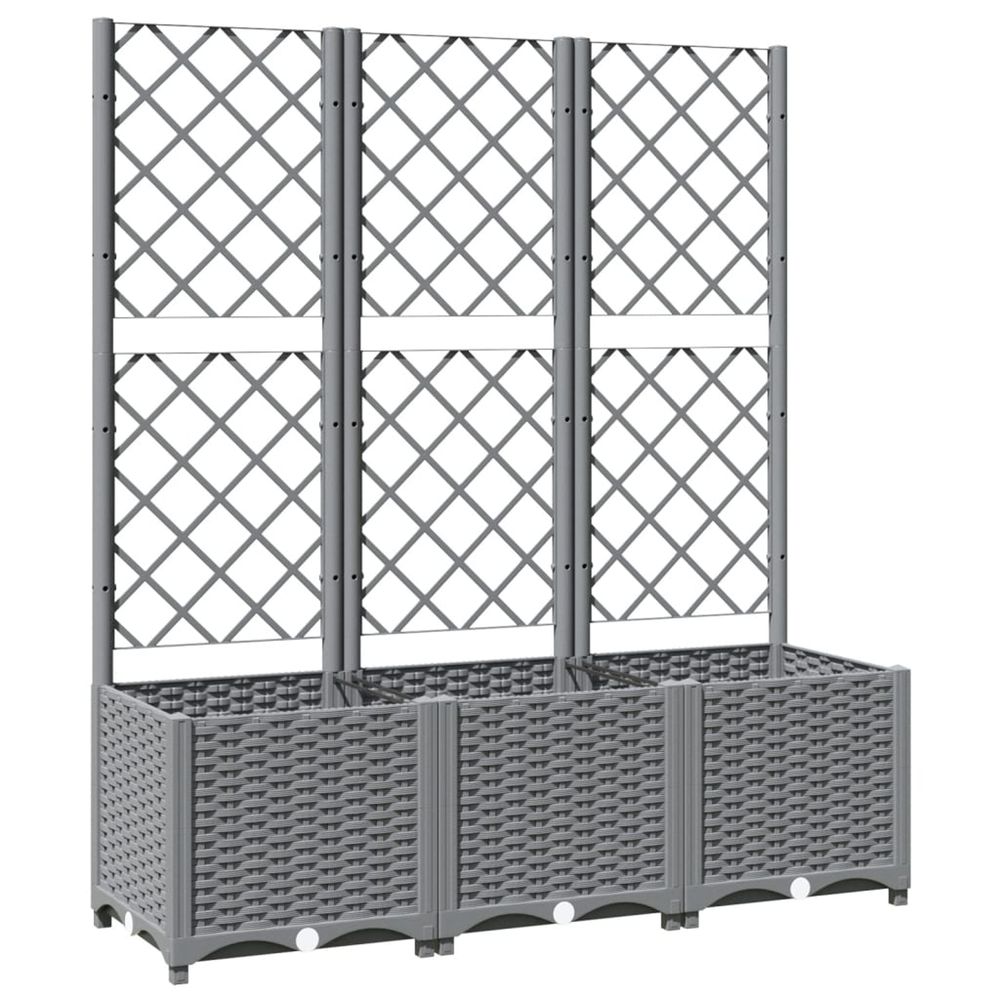 Cache-pot de jardin gris clair 120 x 40 x 136 cm