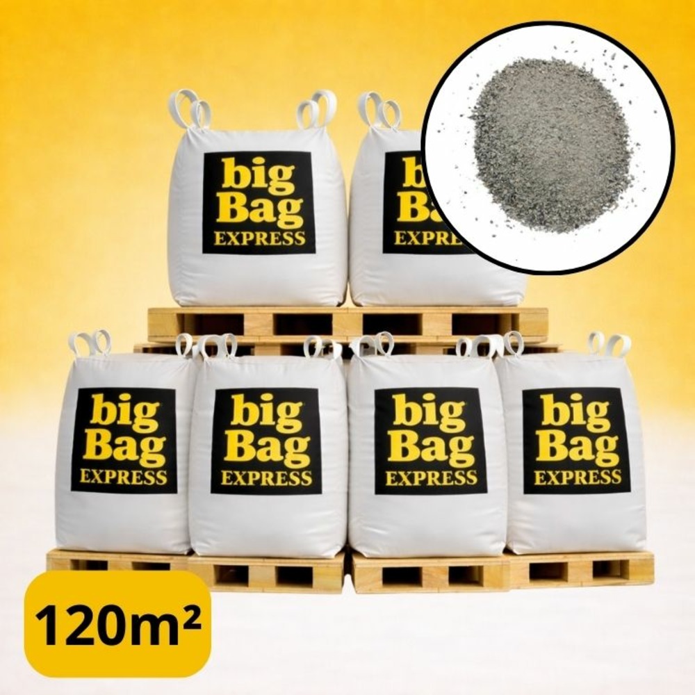 Pack 6 x big bag de +/- 1,5t ≃ 120m² sable stabilisé gris pour terrain de pétanque ø 0/6 mm - livraison premium