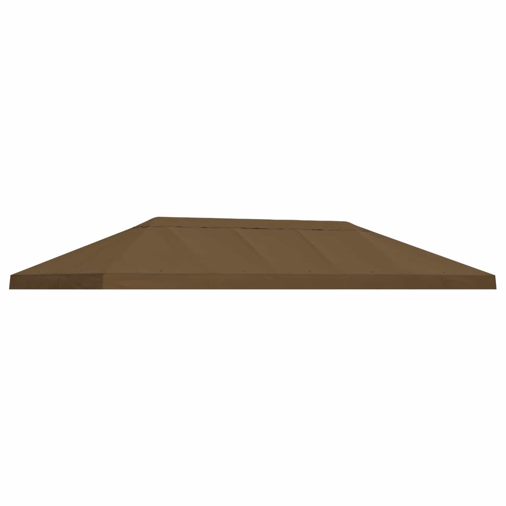 Housse de canopée de gazebo 6 x 3 m taupe polyester 190
