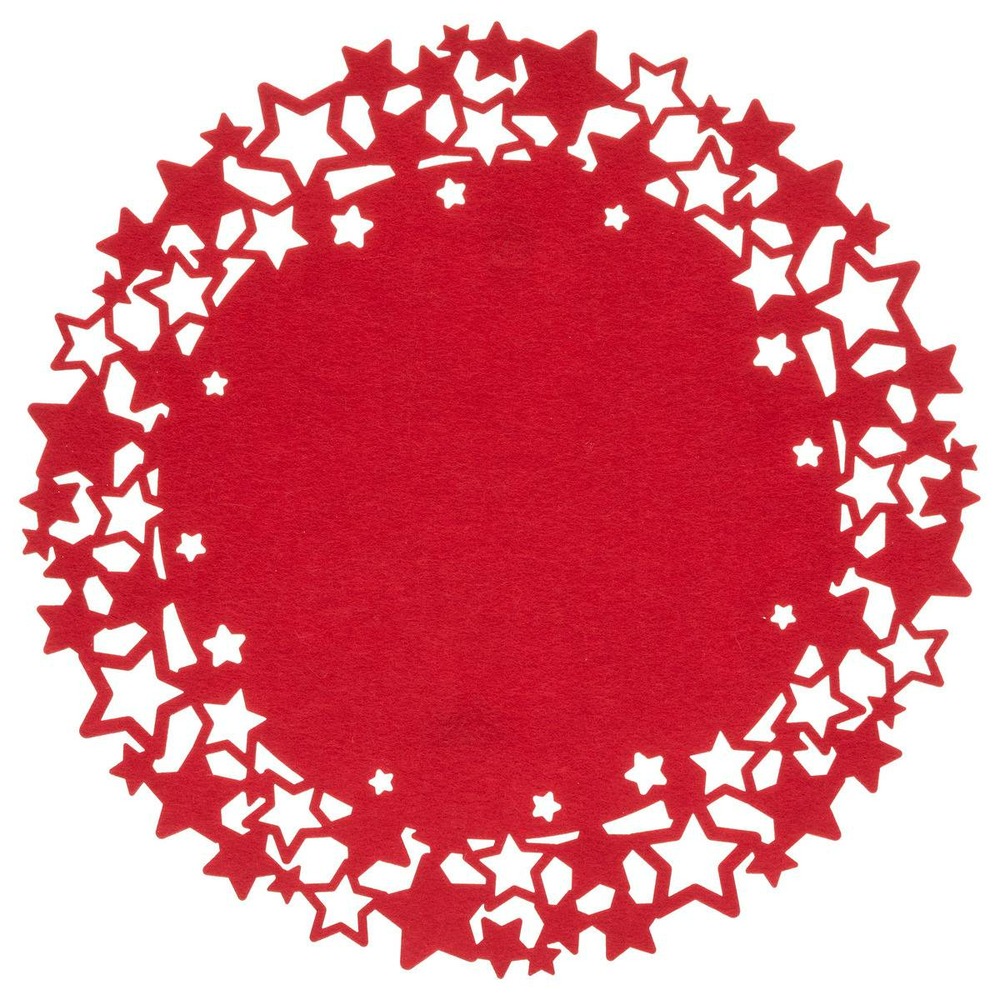 Set de table étoile d.38cm feutrine