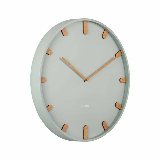 Horloge murale en métal grace jade grisée