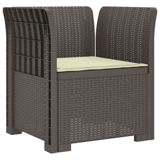 Fauteuil 1 place avec coussin look rotin pp gris clair