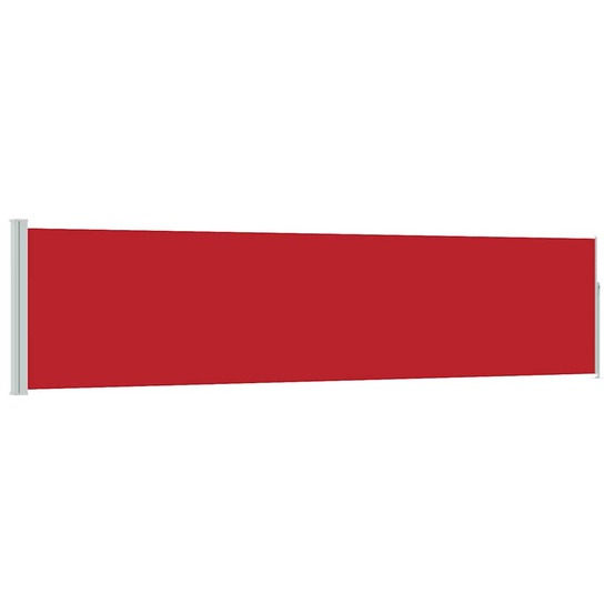 Auvent latéral rétractable de patio 120x500 cm rouge
