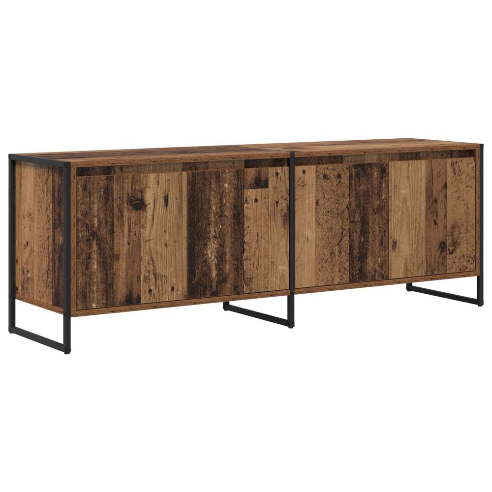 Meuble tv 140 x 36 x 49.5 cm bois ancien bois d'ingénierie