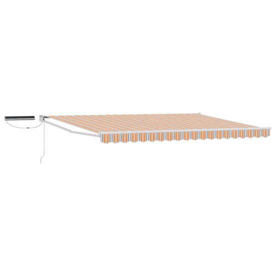 Auvent rétractable électrique gris, orange, blanc 5 x 3 m