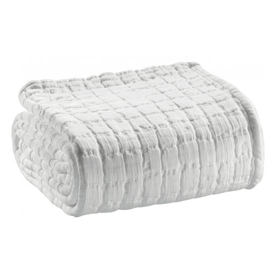 Couvre-lit stonewashed swami blanc 240 x 260 cm