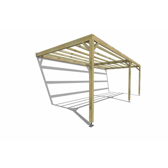 Pergola bois • 7m x 3m • adossée • sens largeur • livraison comprise