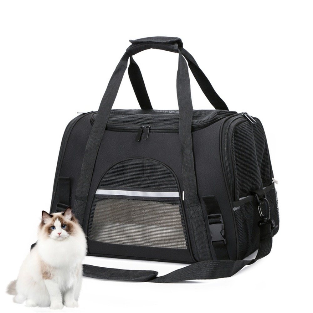 Sac de transport pliable et aéré pour chat/chien