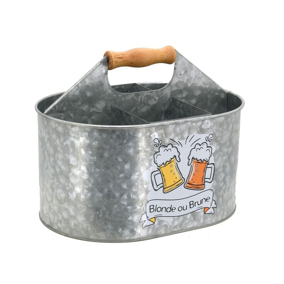 Porte-bouteilles en métal galvanisé blonde ou brune