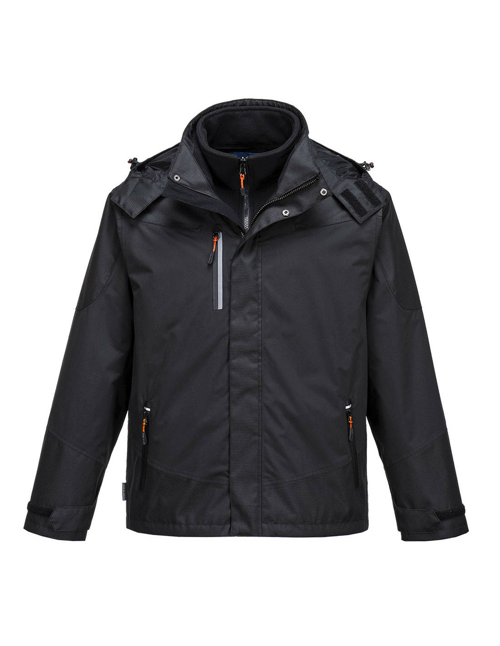 Parka 3 en 1 radial couleur : noir taille l - portwest