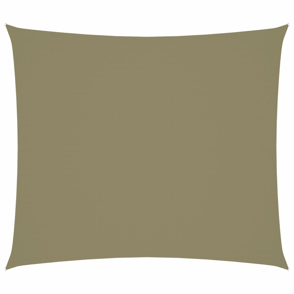 Voile toile d'ombrage parasol tissu oxford rectangulaire 2 x 2,5 m beige