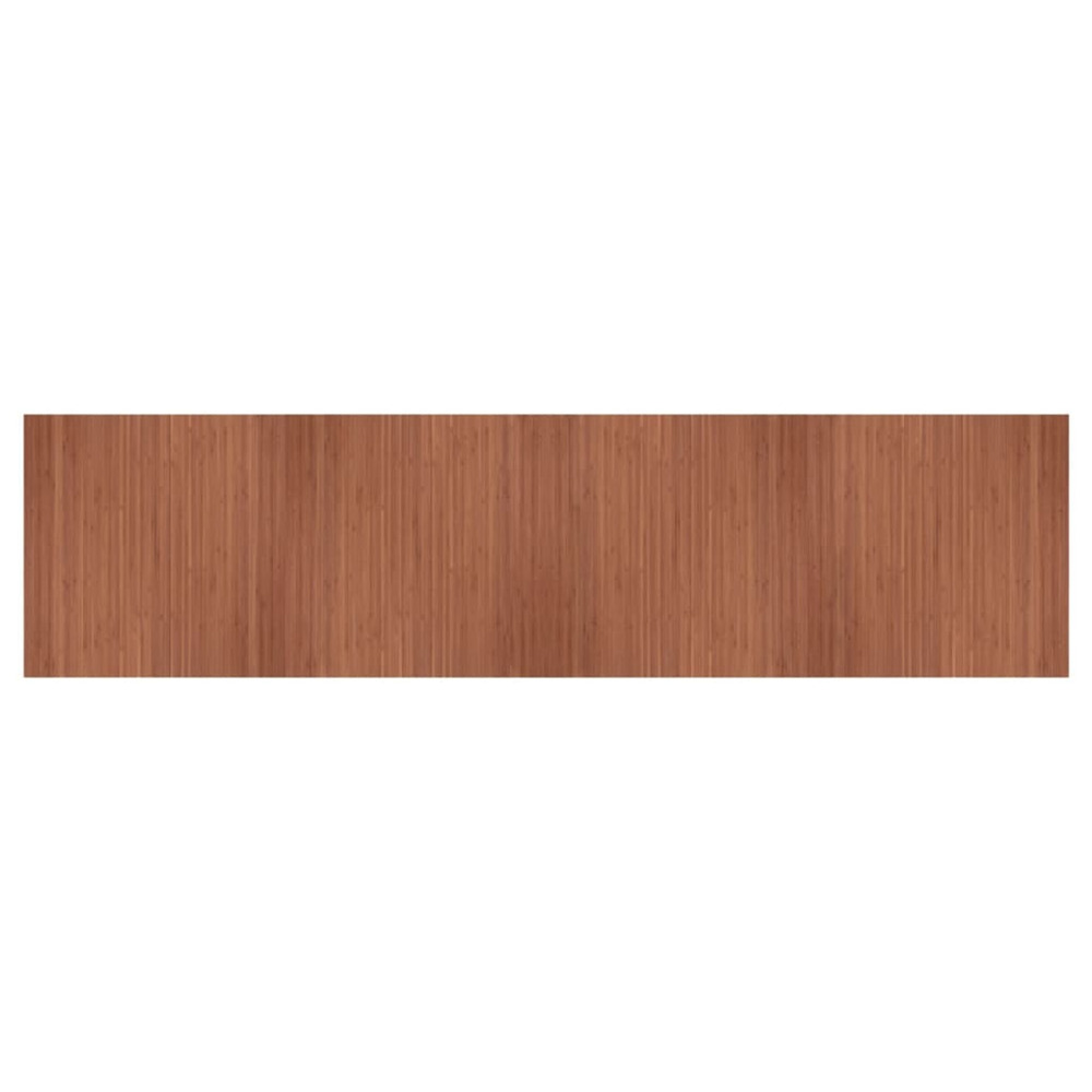 Tapis rectangulaire marron 100x400 cm bambou