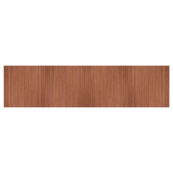 Tapis rectangulaire marron 100x400 cm bambou