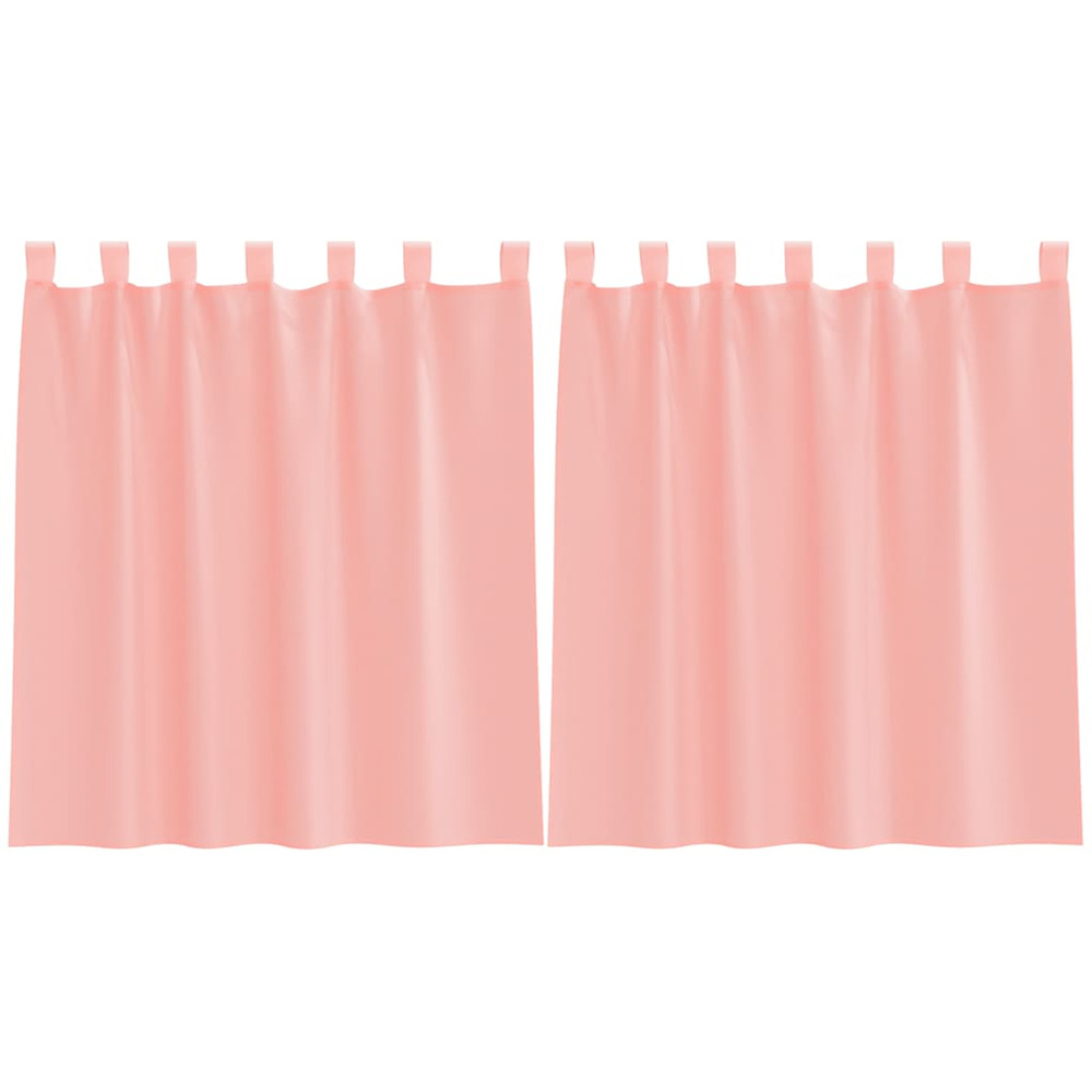 Rideaux en voile avec boucles 2 pcs rose 140x140 cm