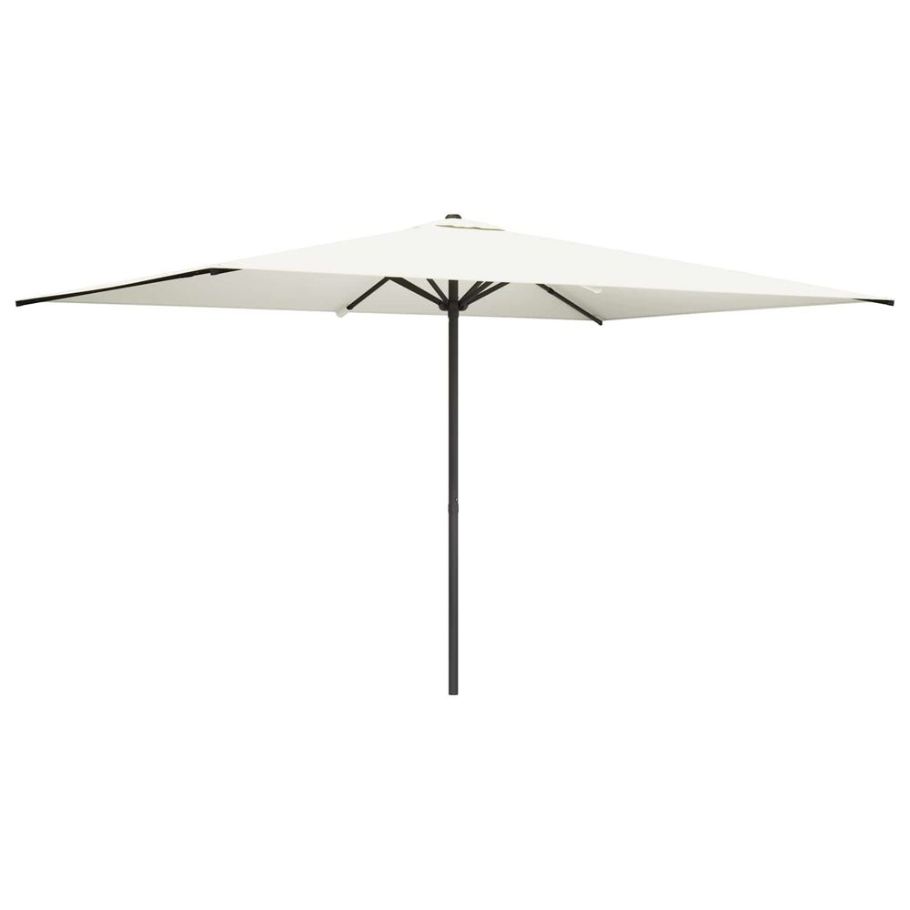 Parasol de jardin 200 x 300 cm polyester rectangulaire crème