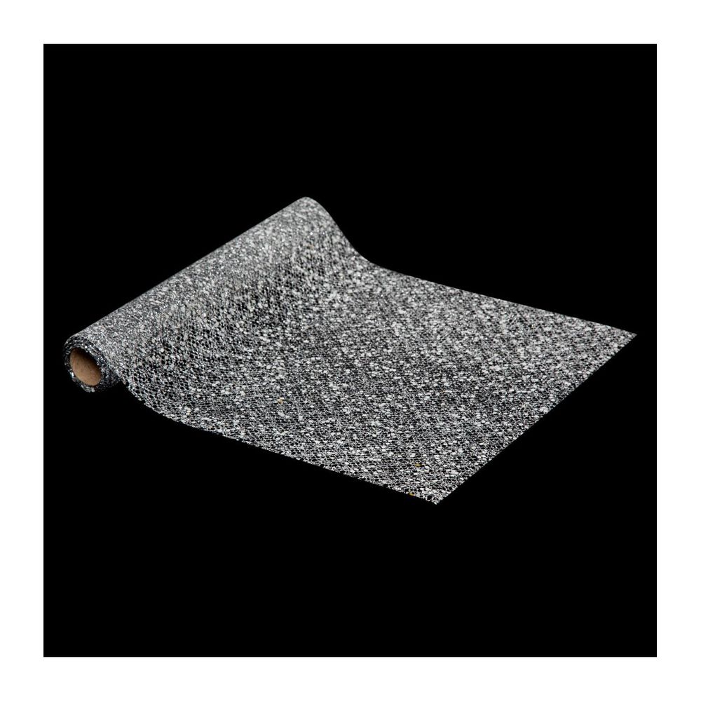 Chemin de table mesh argent sequin argenté 28 x 300 cm