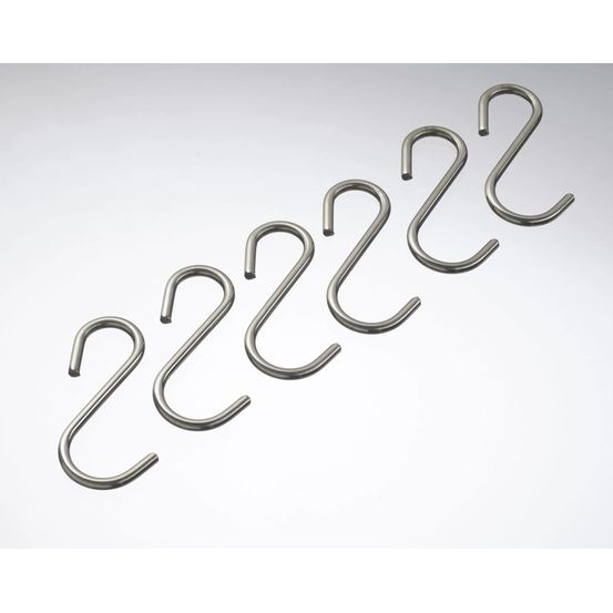Westfalia lot de 6 crochets en acier inoxydable