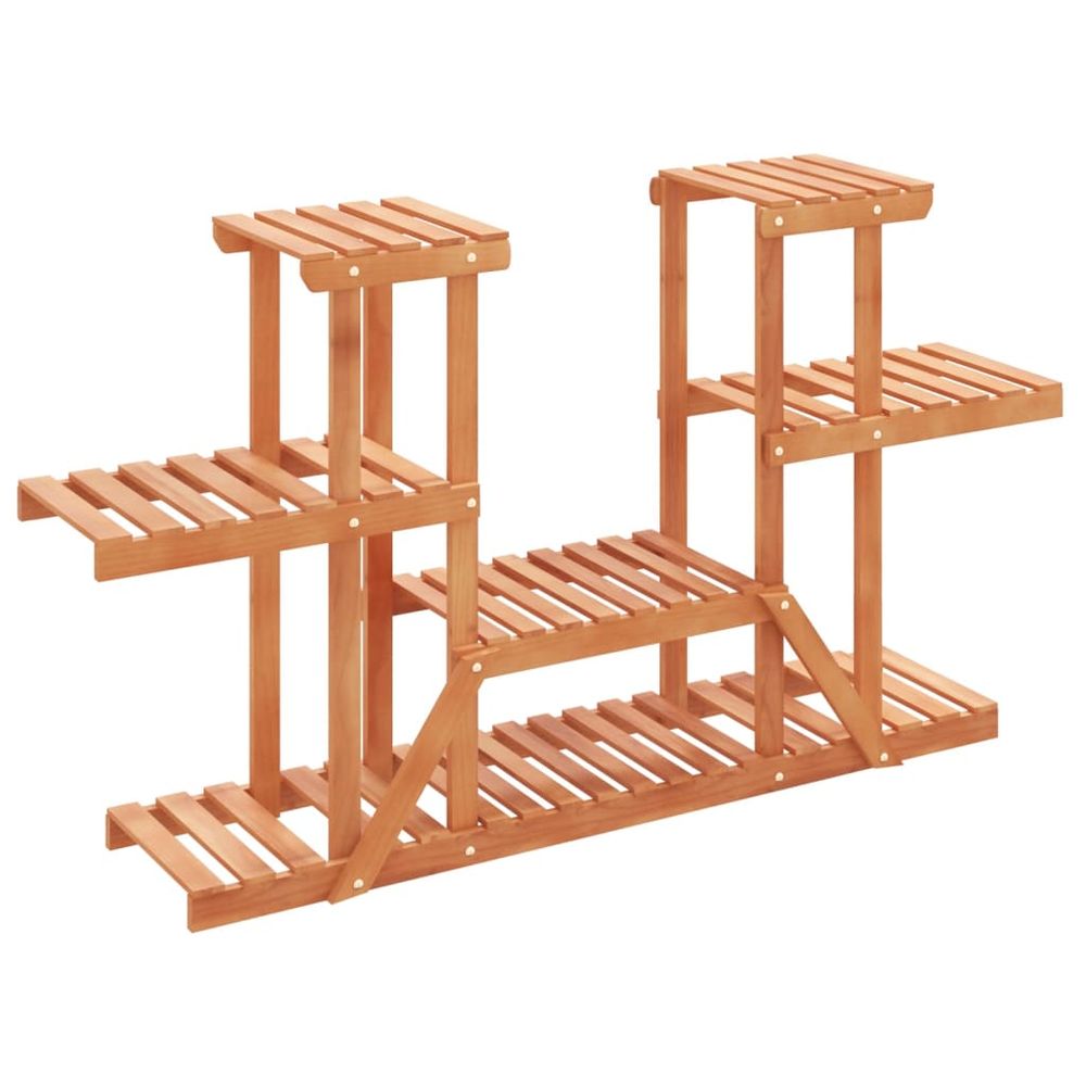 Support à fleurs meuble plante 110 x 25 x 73 cm bois massif de sapin marron