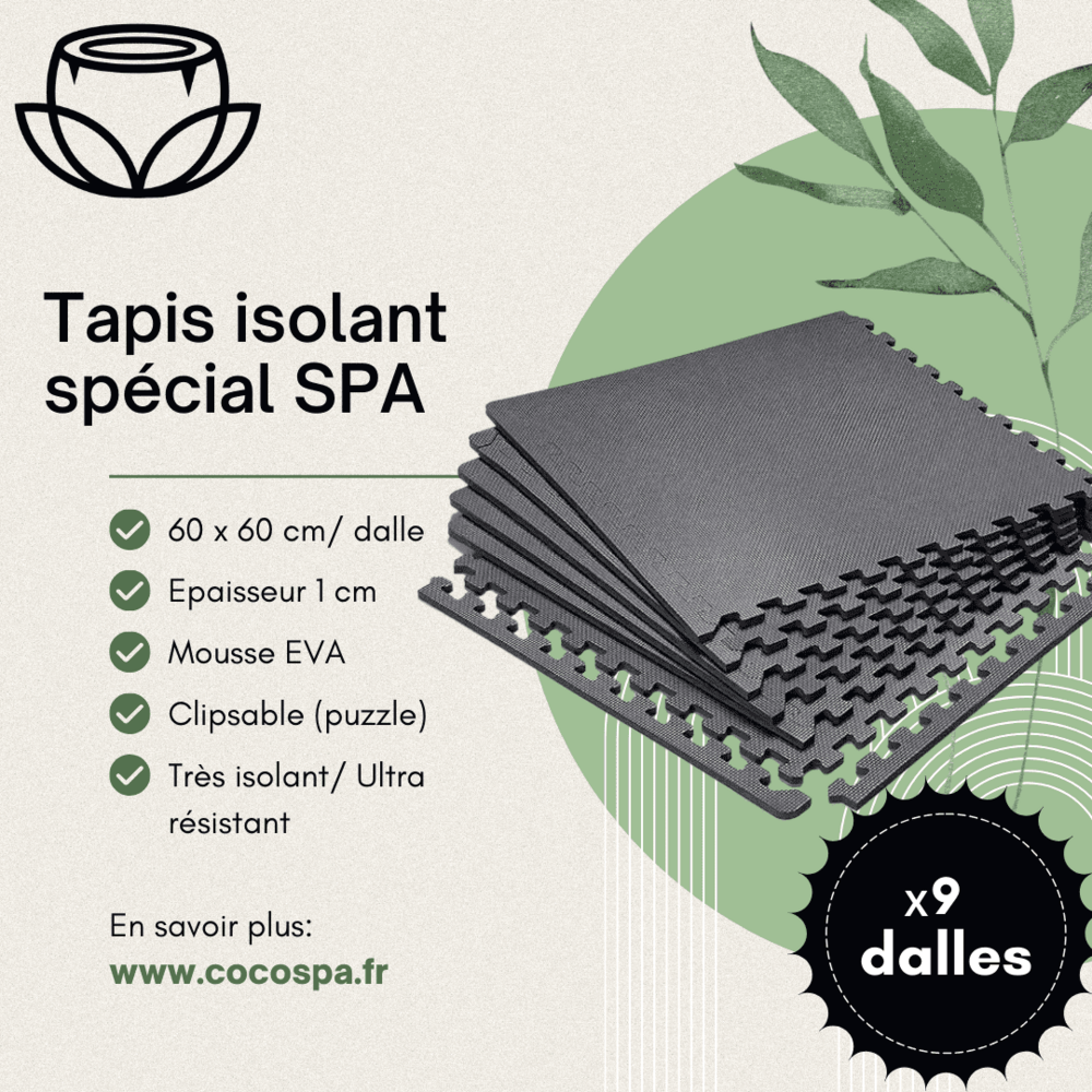 Tapis isolation du sol coco spa - epaisseur 1cm