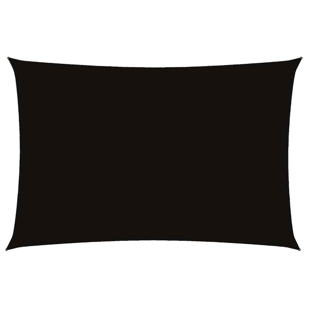 Voile de parasol tissu oxford rectangulaire 2x4 m noir