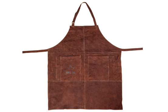 White fire tablier bbq 77x66cm cuir