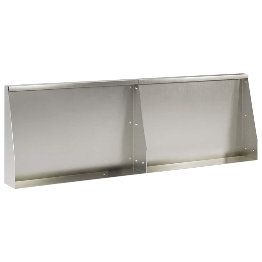 Mur de soutènement 2 pc 60 x 12 x 30 cm acier inoxydable