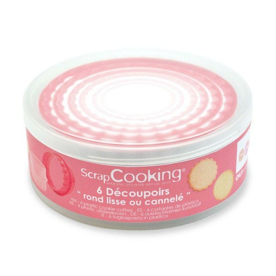 Coffret 6 découpoirs ronds - lisses ou cannelés