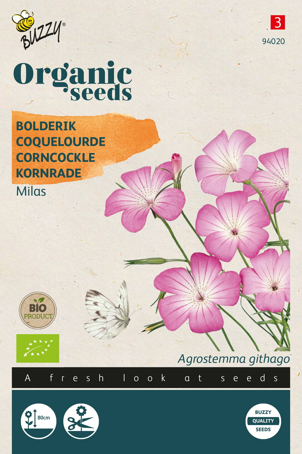 Buzzy® organic agrostemma, coquelourde milas (bio) - ca. 1 gr (livraison gratuite)