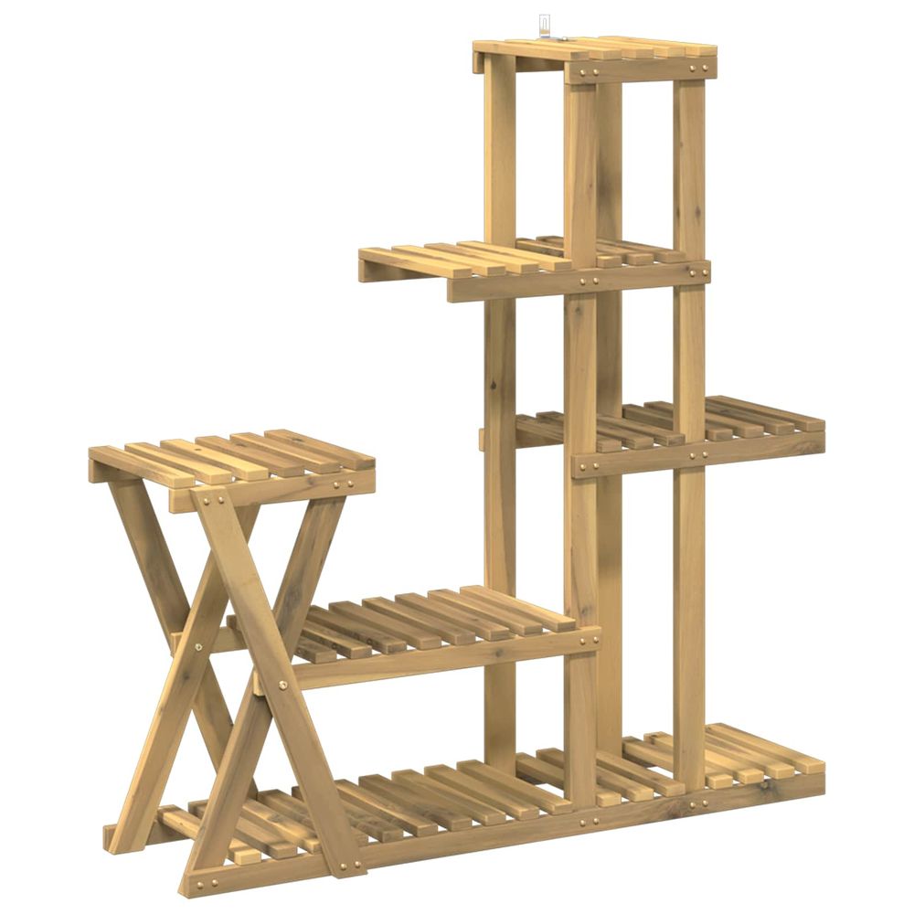 Support de plante blanc 95 x 25 x 101,5 cm bois d'acacia massif
