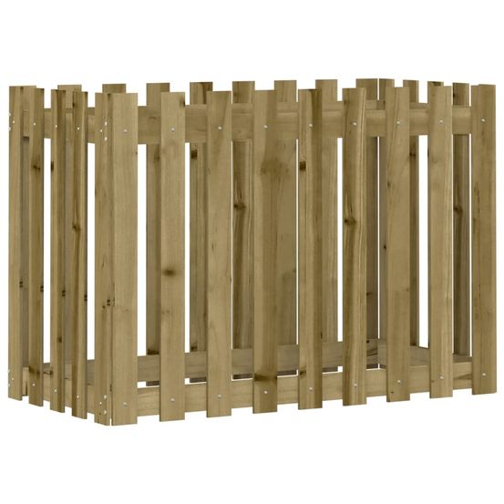 Lit surélevé de jardin design de clôture bois de pin imprégné
