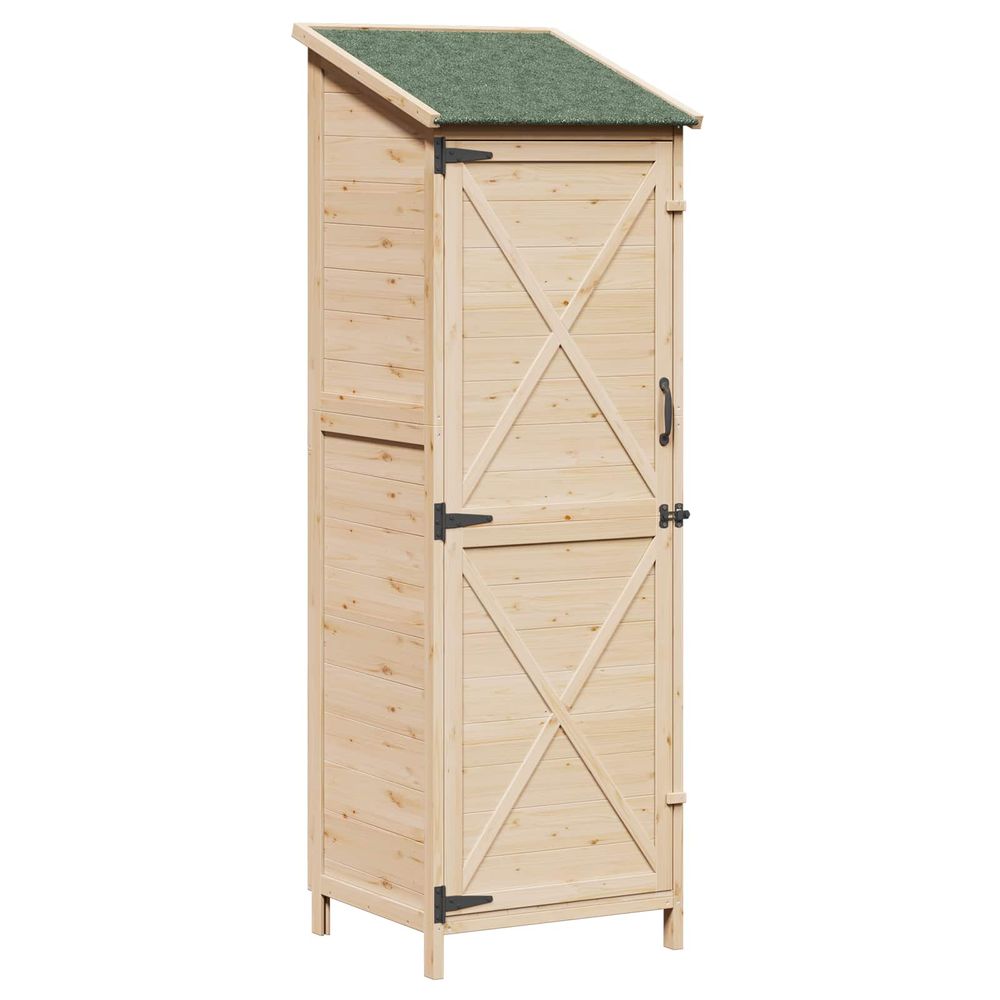 Abri de jardin naturel 59,5 x 56 x 176,5 cm