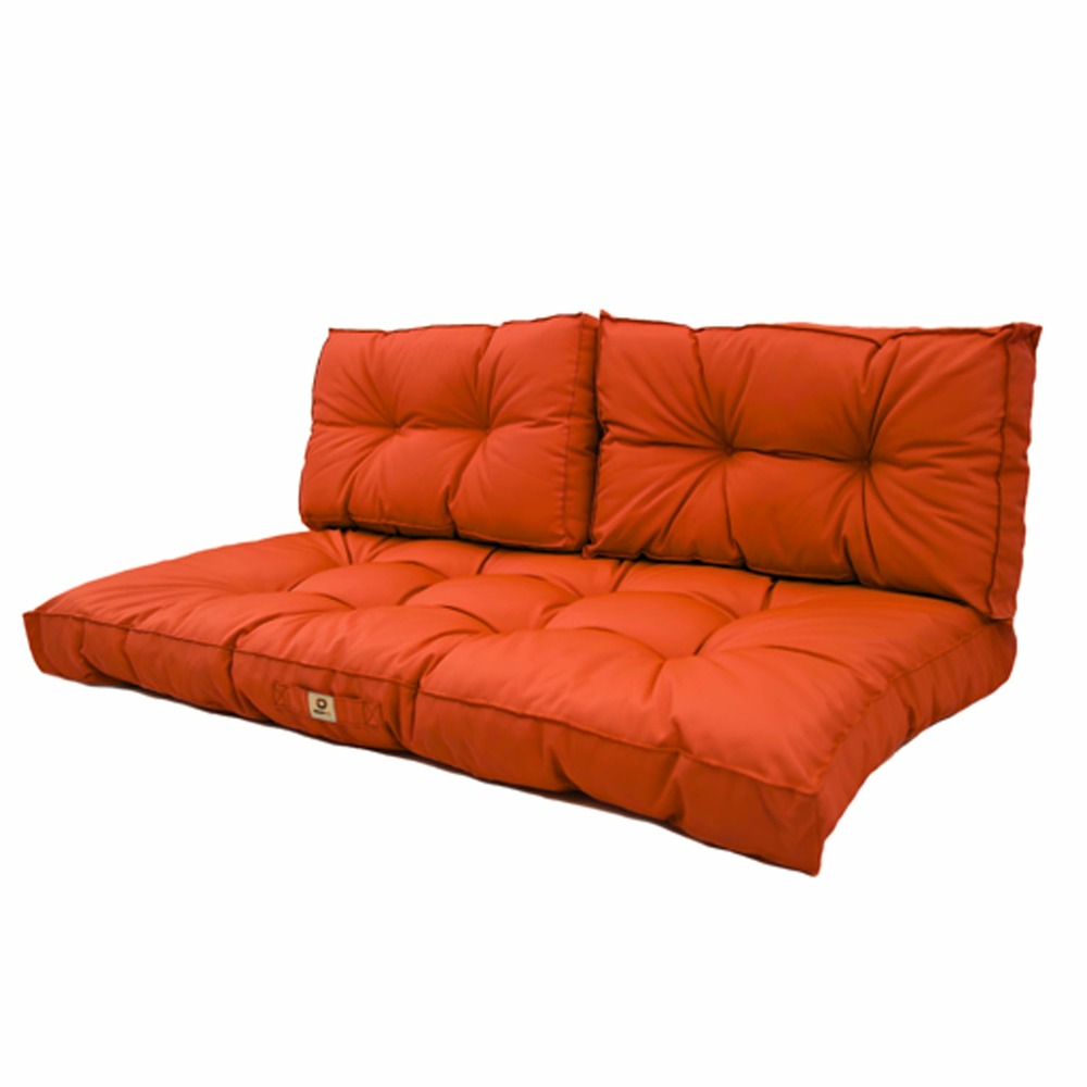 Coussins pour salon de jardin capitonné 100x50cm orange