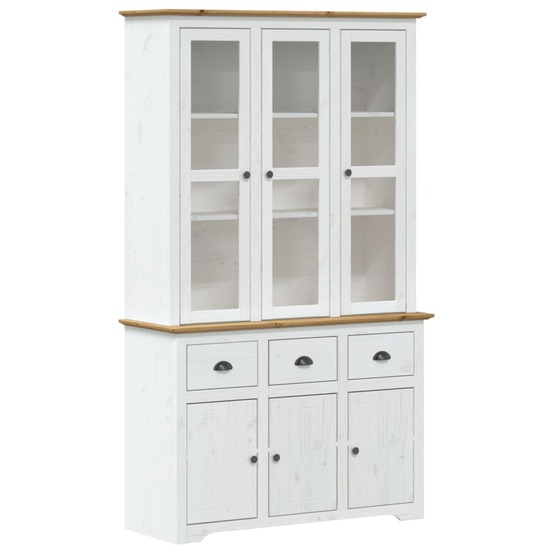 Buffet bahut commode armoire meuble de rangement organisateur cuisine salle de séjour salon bodo et 115,5 x 43 x 200,5cm bois