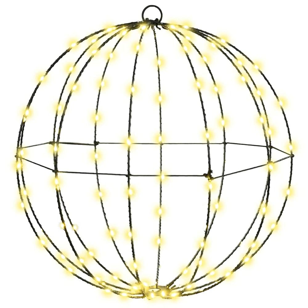 Boule avec 120 led blanc chaud 40 cm métal