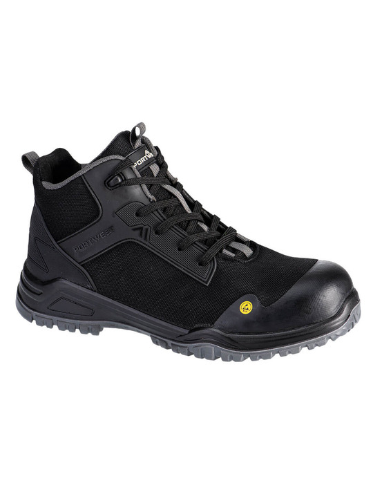 Botte intermédiaire bevel composite s3s esd sr fo - 41 - noir/gris - portwest