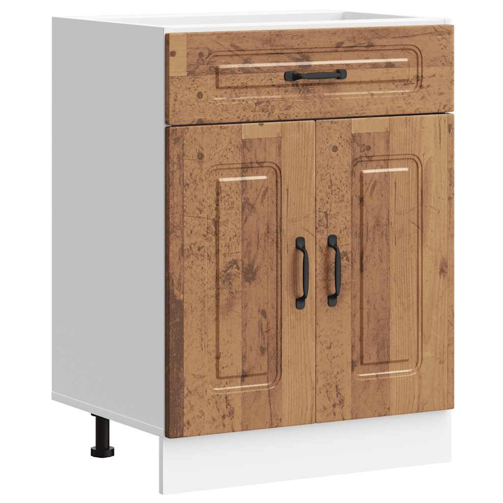 Armoire de cuisine kalmar vieux bois bois d'ingénierie